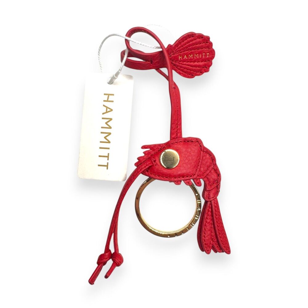 NWT Hammitt Shrimply Irresistible Chili Red Leather Shrimp Bag Charm Keychain